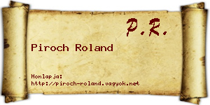 Piroch Roland névjegykártya