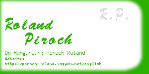 roland piroch business card